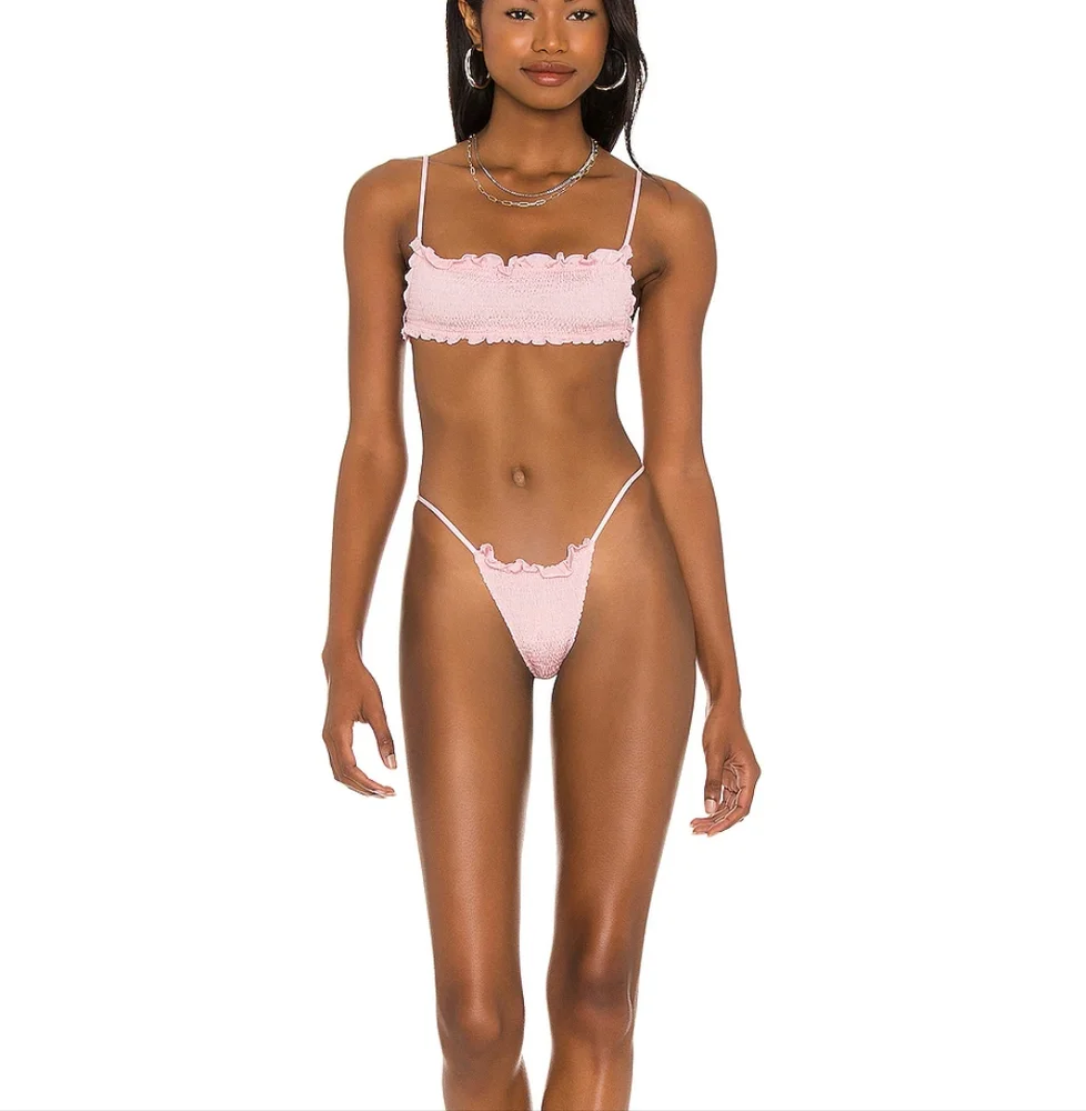 Indah Pink Ruffle Bikini Set - Picture 4 of 8